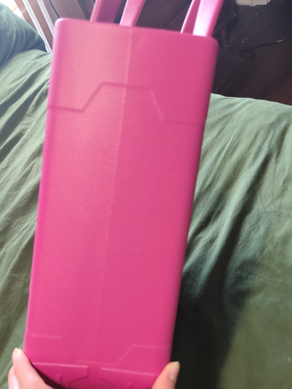 Hot Pink Women's Beach Utility Tote Bag - Picture 7 of 8